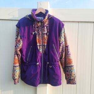 Vintage 80s 90s Fera Skiwear Ski Jacket with Poly Fill Lining |  Size 14